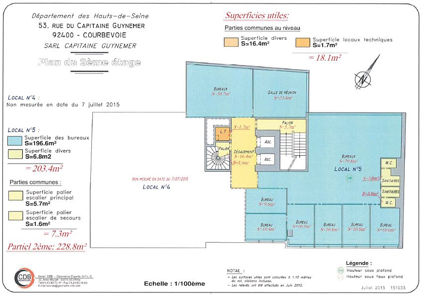 Bureau Location 92400 COURBEVOIE 53-55 RUE DU CAPITAINE GUYNEMER