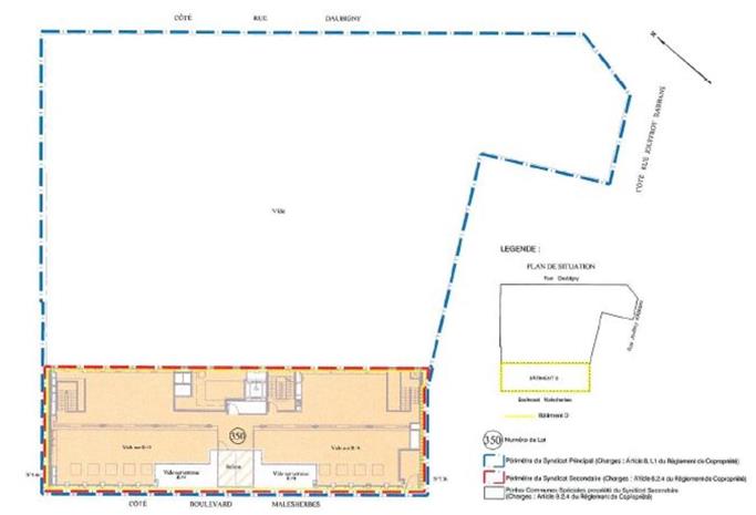 Bureau Location 75017 PARIS 140-144 BOULEVARD MALESHERBES
