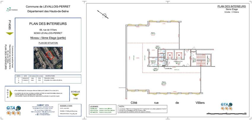 Bureau Location 92300 LEVALLOIS PERRET 68 RUE DE VILLIERS