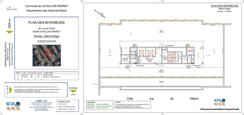 Bureau Location 92300 LEVALLOIS PERRET 68 RUE DE VILLIERS