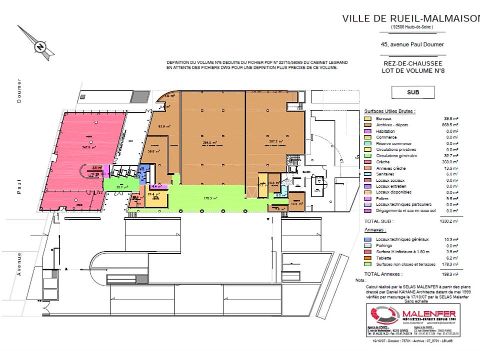 Bureau Location 92500 RUEIL MALMAISON 46-47 AVENUE PAUL DOUMER