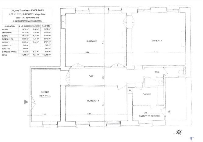 Bureau Location 75008 PARIS 31 RUE TRONCHET
