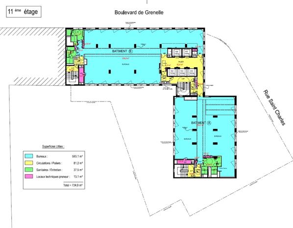 Bureau Location 75015 PARIS