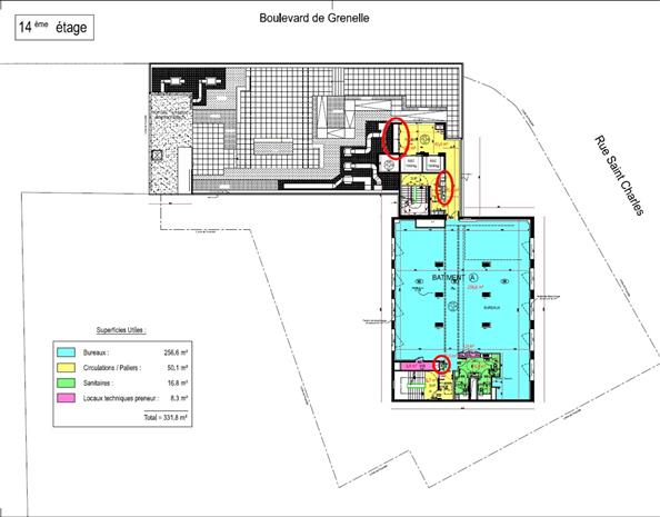 Bureau Location 75015 PARIS