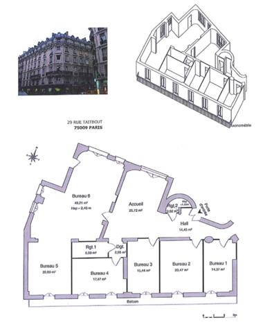 Bureau Location 75009 PARIS 29 RUE TAITBOUT
