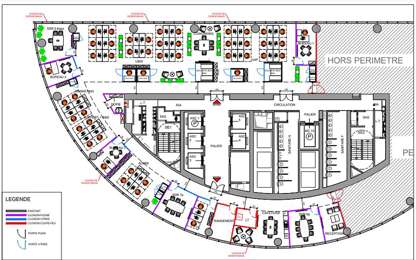 Bureau Location 92400 COURBEVOIE 1 PLACE DES REFLETS