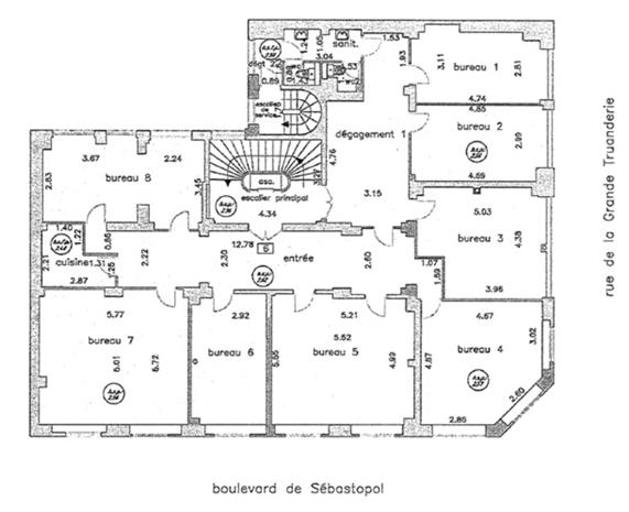 Bureau Location 75001 PARIS 55 BOULEVARD DE SEBASTOPOL