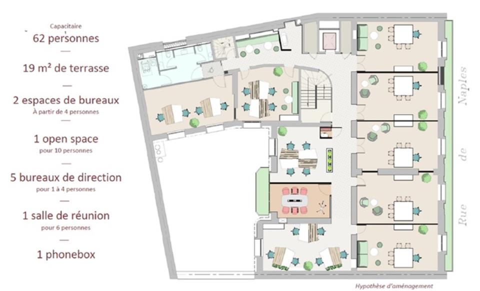 Bureau Location 75008 PARIS 36 RUE DE NAPLES