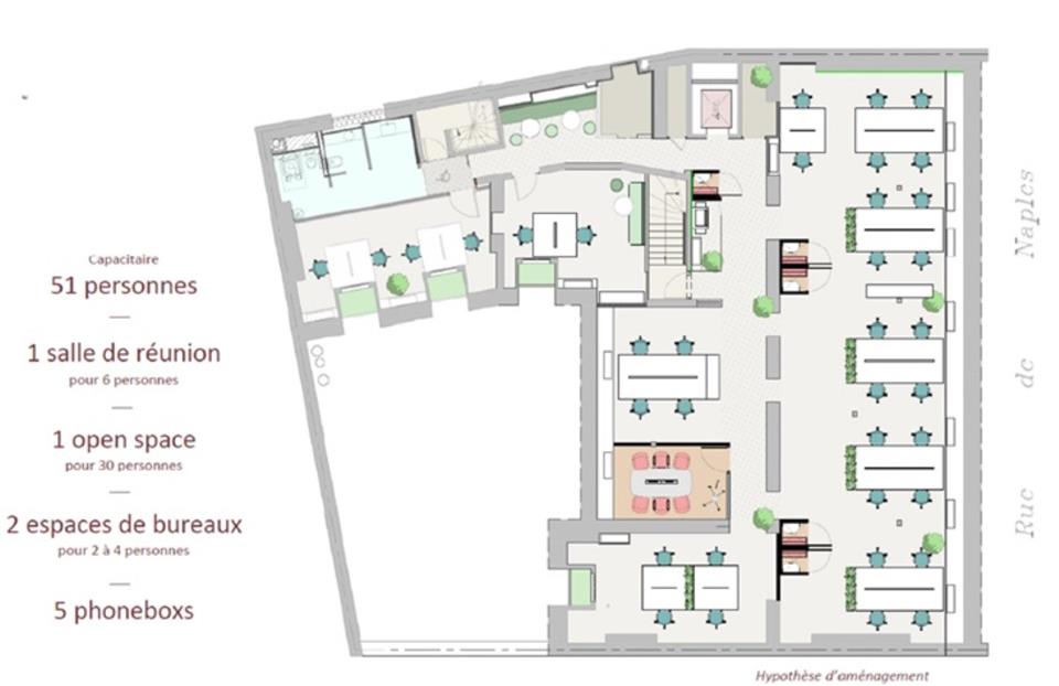 Bureau Location 75008 PARIS 36 RUE DE NAPLES