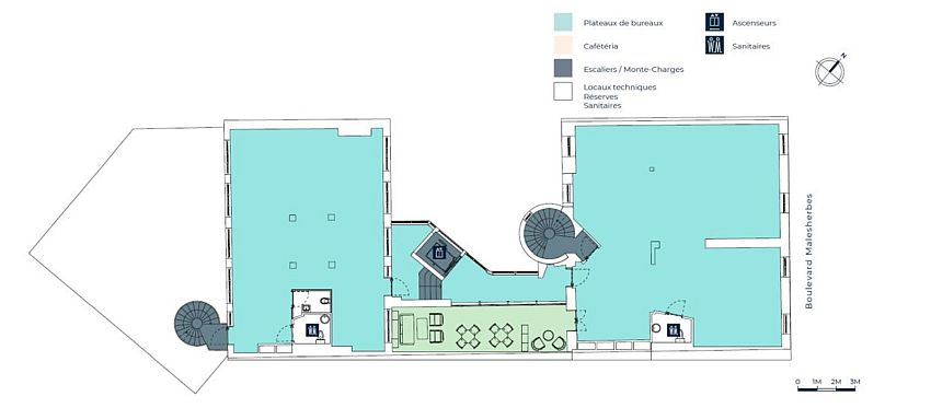 Bureau Location 75017 PARIS 163 BOULEVARD MALESHERBES