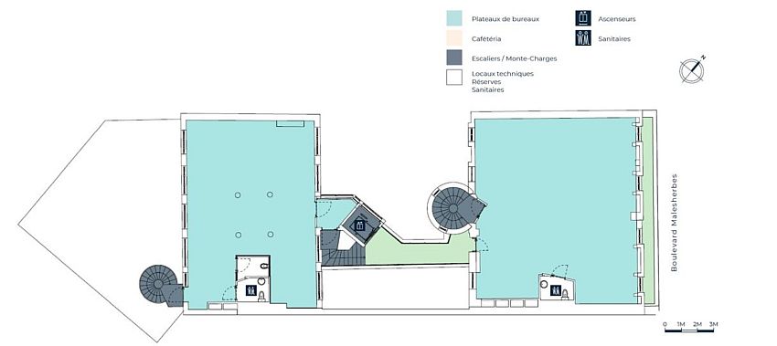 Bureau Location 75017 PARIS 163 BOULEVARD MALESHERBES