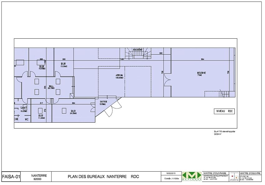 Bureau Location 92000 NANTERRE