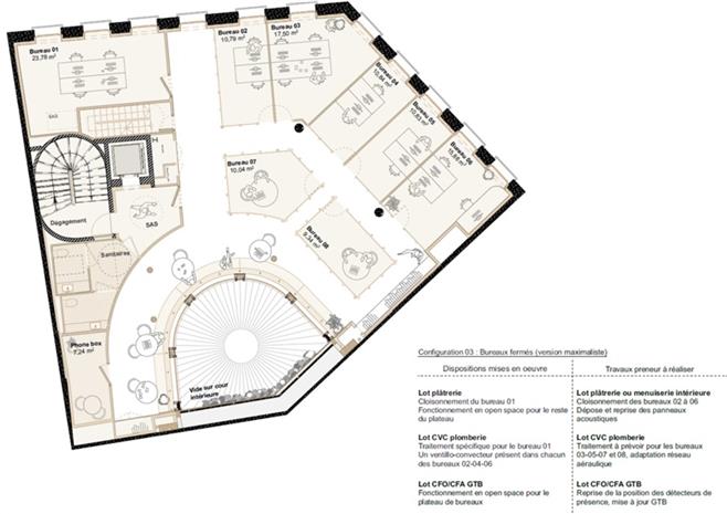 Bureau Location 75008 PARIS 1 RUE DE LA PEPINIERE