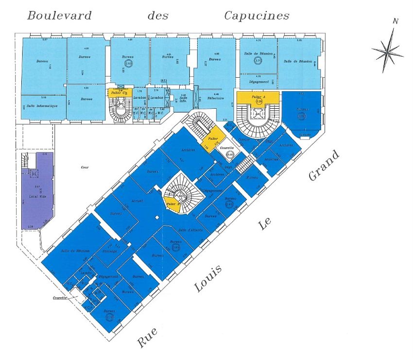 Bureau Location 75002 PARIS 25 RUE LOUIS LE GRAND