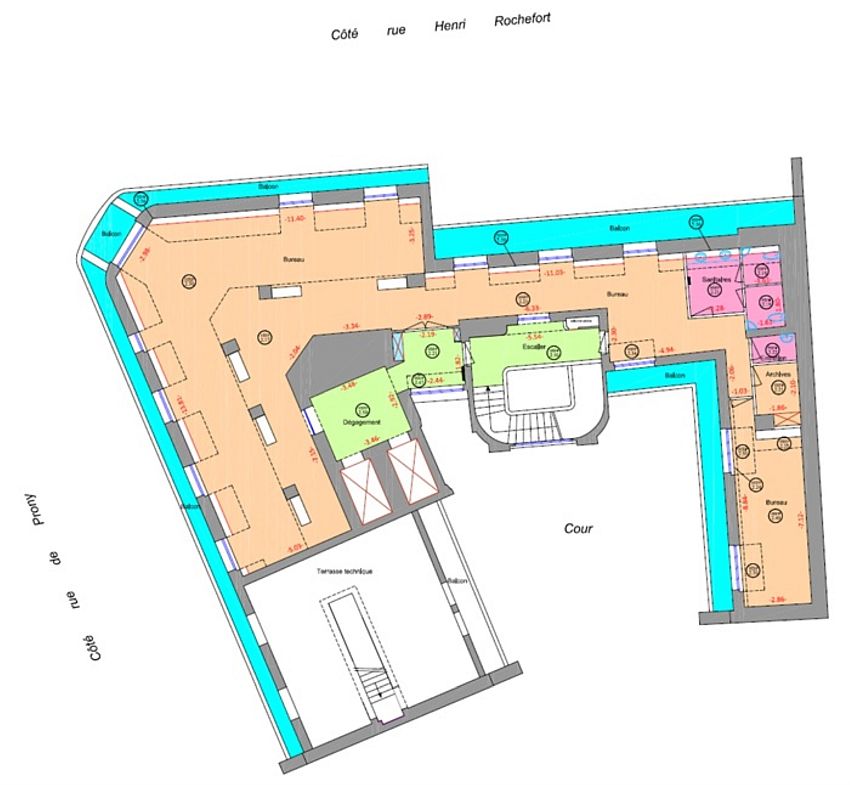 Bureau Location 75017 PARIS 24 RUE DE PRONY