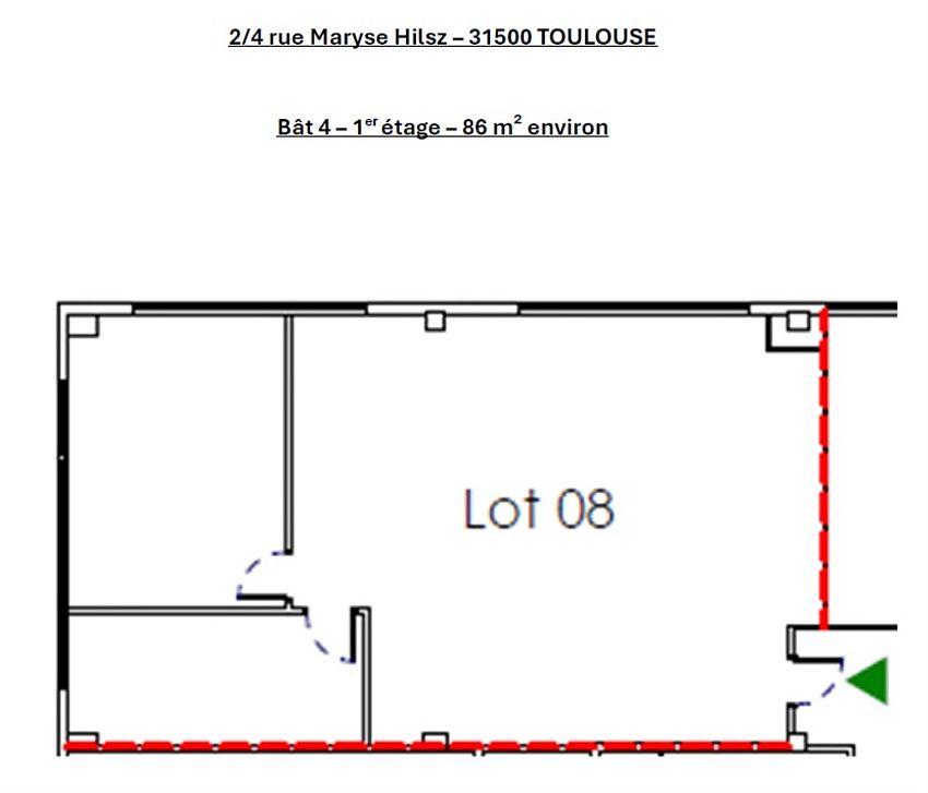 Bureau Location 31500 TOULOUSE 2-4 RUE MARYSE HILSZ
