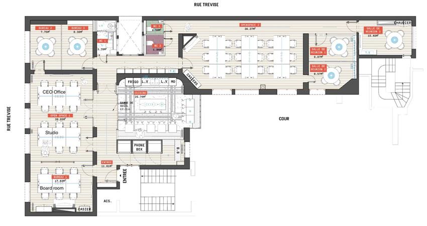 Bureau Location 75009 PARIS 4 RUE DE TREVISE