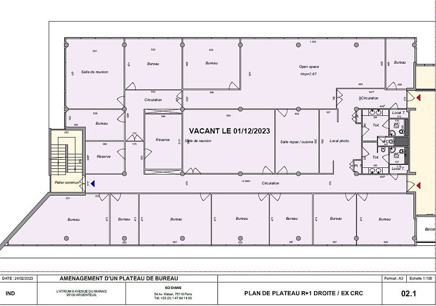 Bureau Location 95100 ARGENTEUIL
