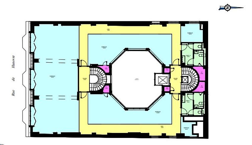 Bureau Location 75002 PARIS 6 RUE DE HANOVRE
