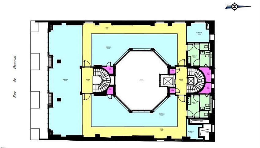 Bureau Location 75002 PARIS 6 RUE DE HANOVRE