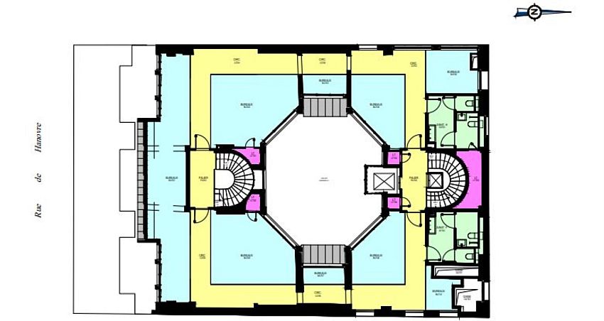 Bureau Location 75002 PARIS 6 RUE DE HANOVRE