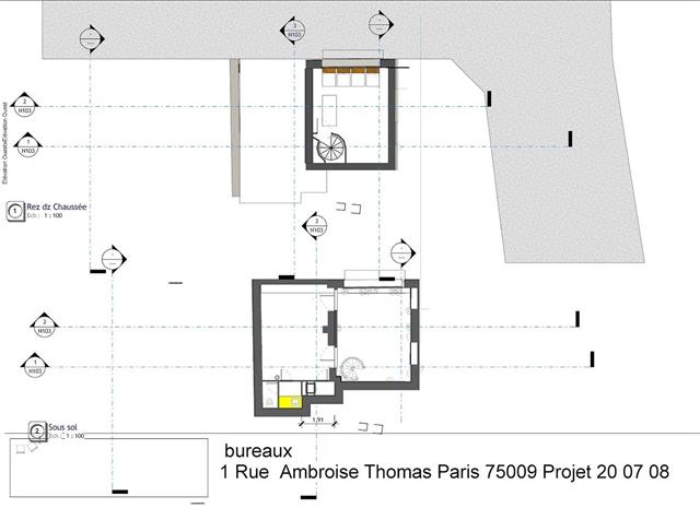 Bureau Location 75009 PARIS 1 RUE AMBROISE THOMAS