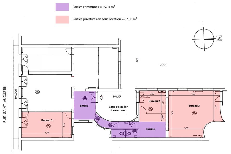 Bureau Location 75002 PARIS 22 RUE SAINT AUGUSTIN