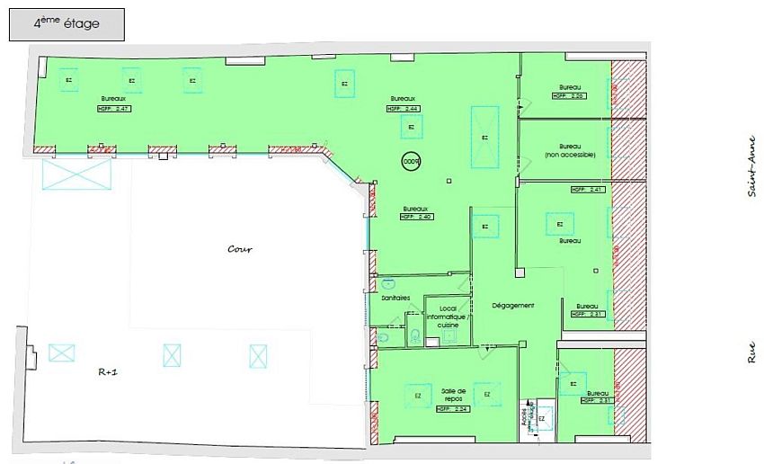 Bureau Location 75002 PARIS 73 RUE SAINTE ANNE