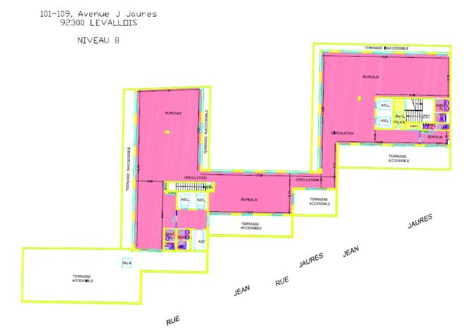 Bureau Location 92300 LEVALLOIS PERRET 101-109 RUE JEAN JAURES
