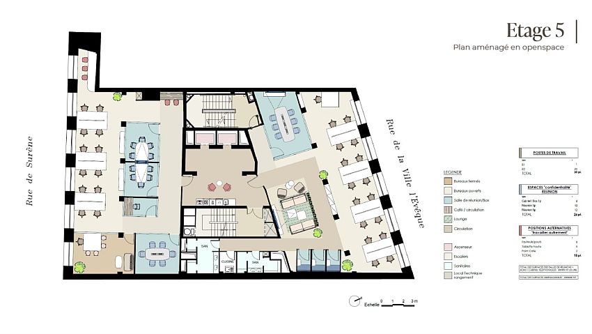 Bureau Location 75008 PARIS 27 RUE DE LA VILLE L'EVEQUE