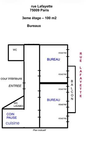 Bureau Location 75009 PARIS 68 RUE LA FAYETTE