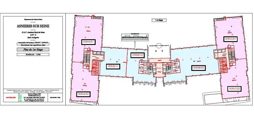 Bureau Location 92600 ASNIERES SUR SEINE 12-16 RUE SARAH BERNHARDT