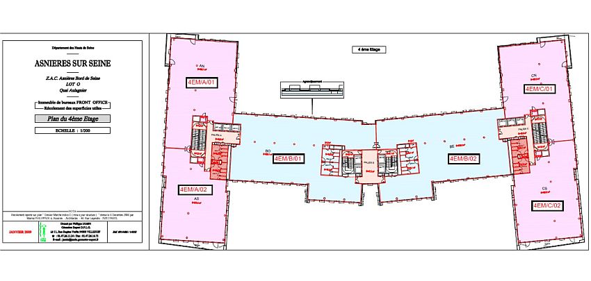 Bureau Location 92600 ASNIERES SUR SEINE 12-16 RUE SARAH BERNHARDT