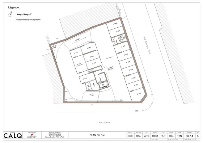 Bureau Location 75116 PARIS 2 RUE GOETHE